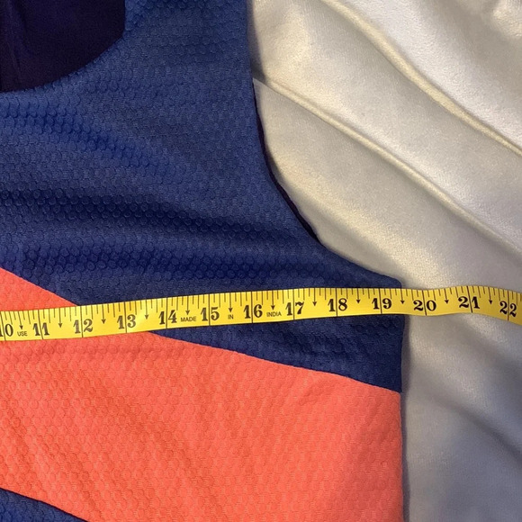 HUTCH anthropologie size 0X blue purple coral textured dot sleeveless shift - Picture 6 of 9